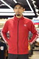Adds 3-Stripes Signature Men Zipper Upper In Red