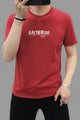 Mens Wear Plan Round Neck T-shirt In Red