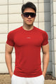 Turbo 'Men's One More Set' Drop Shoulder Dry-Fit Tee In Red