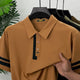 Turbo Contrast Placket Men's Polo T-Shirt In Rust