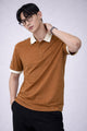 Men's Fashion Essential Polo Shirt In Rust