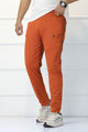 Turbo 'TRB Club' Side Striped Men's Dry-Fit Trouser In Rust