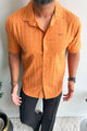Turbo ShowOff Self Pattern Casual Shirt In Rust