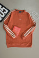 Turbo 3 Stripes Round Neck Men's Sweatshirt In Rust