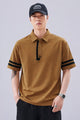 Turbo Contrast Placket Men's Polo T-Shirt In Rust