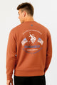 Rph Lren Neck Adele Round Neck Imported Men's Sweatshirt In Rust