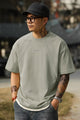 Mens Signature Logo Dropdown Shoulder T-shirt In Sage