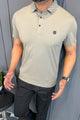 Turbo Diamond Motif Collar Stitchless Men's Polo Shirt In Sage