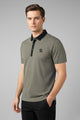 Turbo Vintage Crisp Textured Men's Polo Shirt In Sage