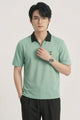 Turbo Zipper Polo Seamless Collar Men's Polo T-Shirt