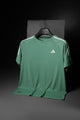 Adds Shoulders 3 Stripe Style Imp Dry-Fit Tee In Sea Green