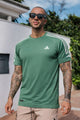 Adds Shoulders 3 Stripe Style Imp Dry-Fit Tee In Sea Green