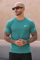 Nke Pro Motion Strength Imp Dry-Fit Tee In Sea Green