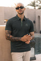Turbo Zip Collar Style Men's Polo Shirt In Charcoal