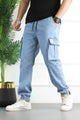 Turbo Jogging Pantalon Regular Homme Denim Jeans In Sky Blue