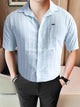 Turbo ShowOff Self Pattern Casual Shirt In Sky Blue