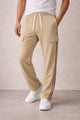 Turbo Versatile Jump Cut Stripe Style Trouser  In Skin