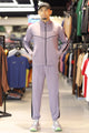 Turbo Athletic Runner Panelled Zipper Tracksuit In Slate Grey