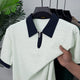 Turbo Zip-Up Neckline Design Men's Polo T-Shirt In Slate Grey