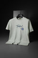 Turbo Circular Patch Graphic Tee In Slate Grey