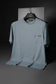 Turbo Zipper Chest Style Summer Tee In Slate Gray