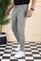 Turbo Straight Leg Lace-Up SlimFit Trouser In Slate Grey