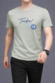 Turbo Circular Patch Graphic Tee In Slate Grey