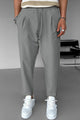 Turbo Straight Leg Lace-Up SlimFit Trouser In Slate Grey