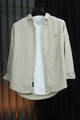 Turbo Dobby Textured Long Sleeve Cotton Casual Shirt In Slate Grey