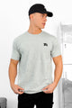 Burbry Equestrian Knight Design Men's Tee In Slate Grey