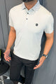 Turbo Diamond Motif Collar Stitchless Men's Polo Shirt