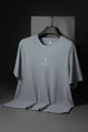 Turbo Street-Style Round Neck Dry-fit Shirt In Silver Grey