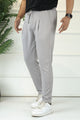 Turbo Urban-Fit Single Plate Waffle Trouser In Silver Grey