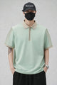 Turbo Half-Zipper Closure Style Men's Polo Shirt In Stone