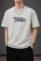 Turbo Bold Font Graphic Tee In Stone Grey