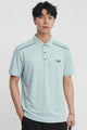 Turbo Ribbed Shoulder Style Men's Polo T-Shirt In Stone