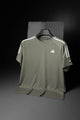 Adds Shoulders 3 Stripe Style Imp Dry-Fit Tee In Thundar Grey