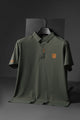 Hrms Orange Accent Logo Style Men's Polo Shirt In Thundar Grey