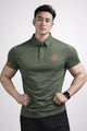 Hrms Orange Accent Logo Style Men's Polo Shirt In Thundar Grey
