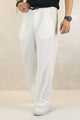 Relaxed Straight Baggy Loose Bottom Trouser in White