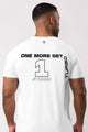 Turbo 'Men's One More Set' Drop Shoulder Dry-Fit Tee In White