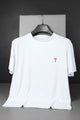 Turbo Font Typography Breathable Dry-Fit Tee In White