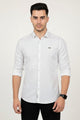 Turbo Organic MonoChromatic Long Sleeve Cotton Casual Shirt In White