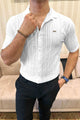 Turbo Minimalist Design Half Sleeve Casual Shirt