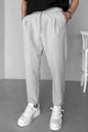 Turbo Straight Leg Lace-Up SlimFit Trouser In White