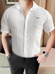 Turbo Textured Champ Casual Shirt In White