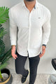 Turbo Organic MonoChromatic Long Sleeve Cotton Casual Shirt