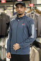 Reebk UFC Walkout Training Hood Style Men Zipper Upper In Dark Grey