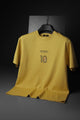 Turbo Vanmoving Text 10 Front Logo Graphic Tee In Yellow