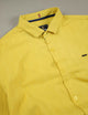 Turbo Billy Textured Knit Long Sleeve Cotton Casual Shirt In Yellow